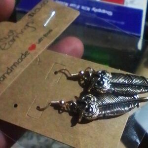 Silver Feather Earrings